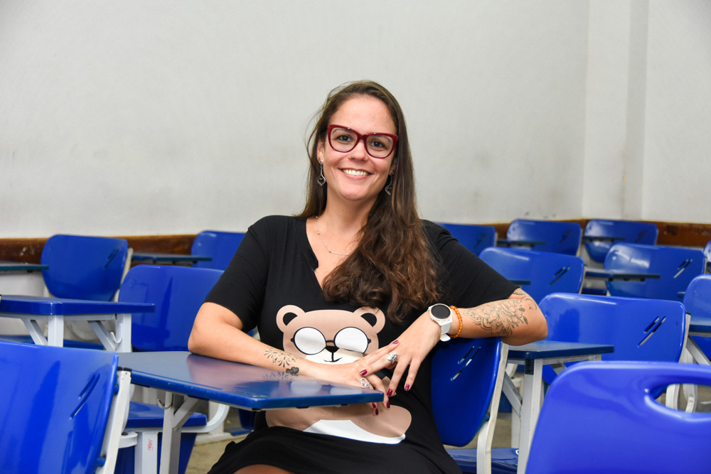 A professora Clariana Martinelli Silva
